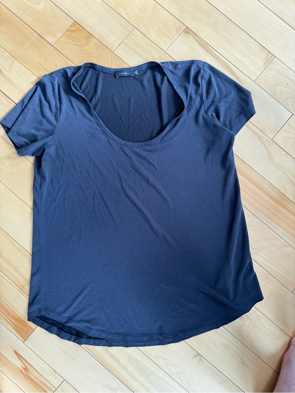 Talula Black Short-Sleeve Scoop Neck Tee